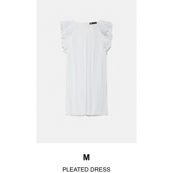 White pleated dress from Zara - Picture 1 of 4